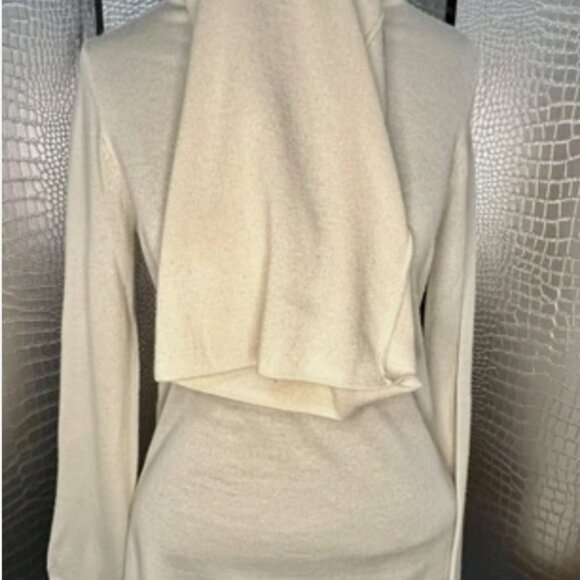 Helmut Lang Oversize Turtleneck Sweater Womens Size Small Cream - Picture 7 of 11